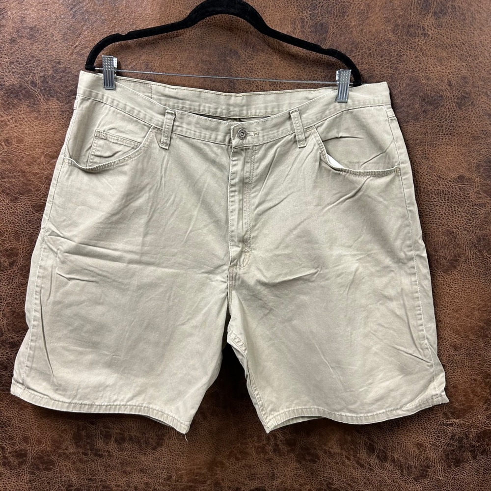 Wrangler Mens Relaxed Fit Khaki‎ 40" Shorts Jean Denim Cowboy Western Country
